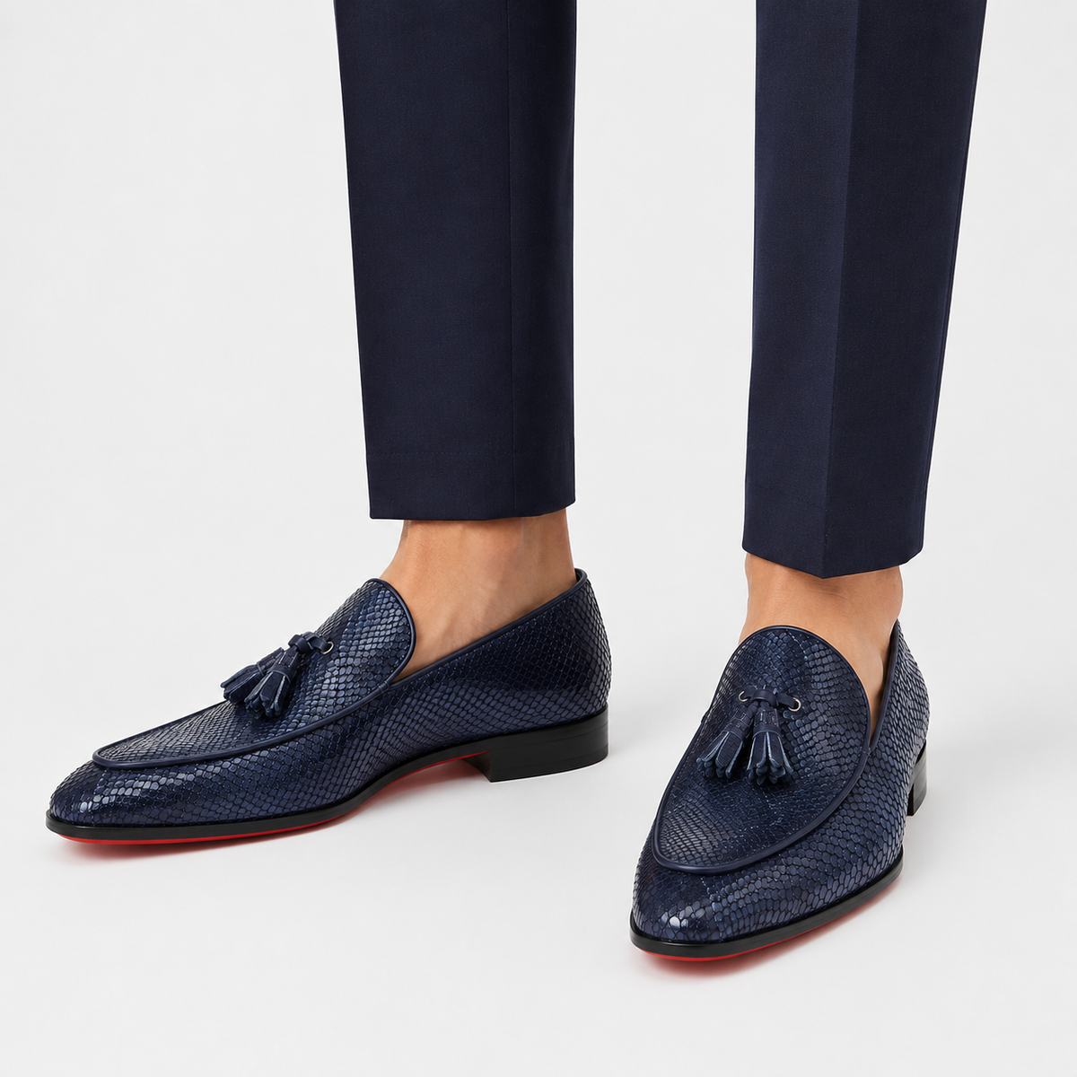 Mens Suede Tassel Loafers – Handmade Smoking Shoes in 5 Colours