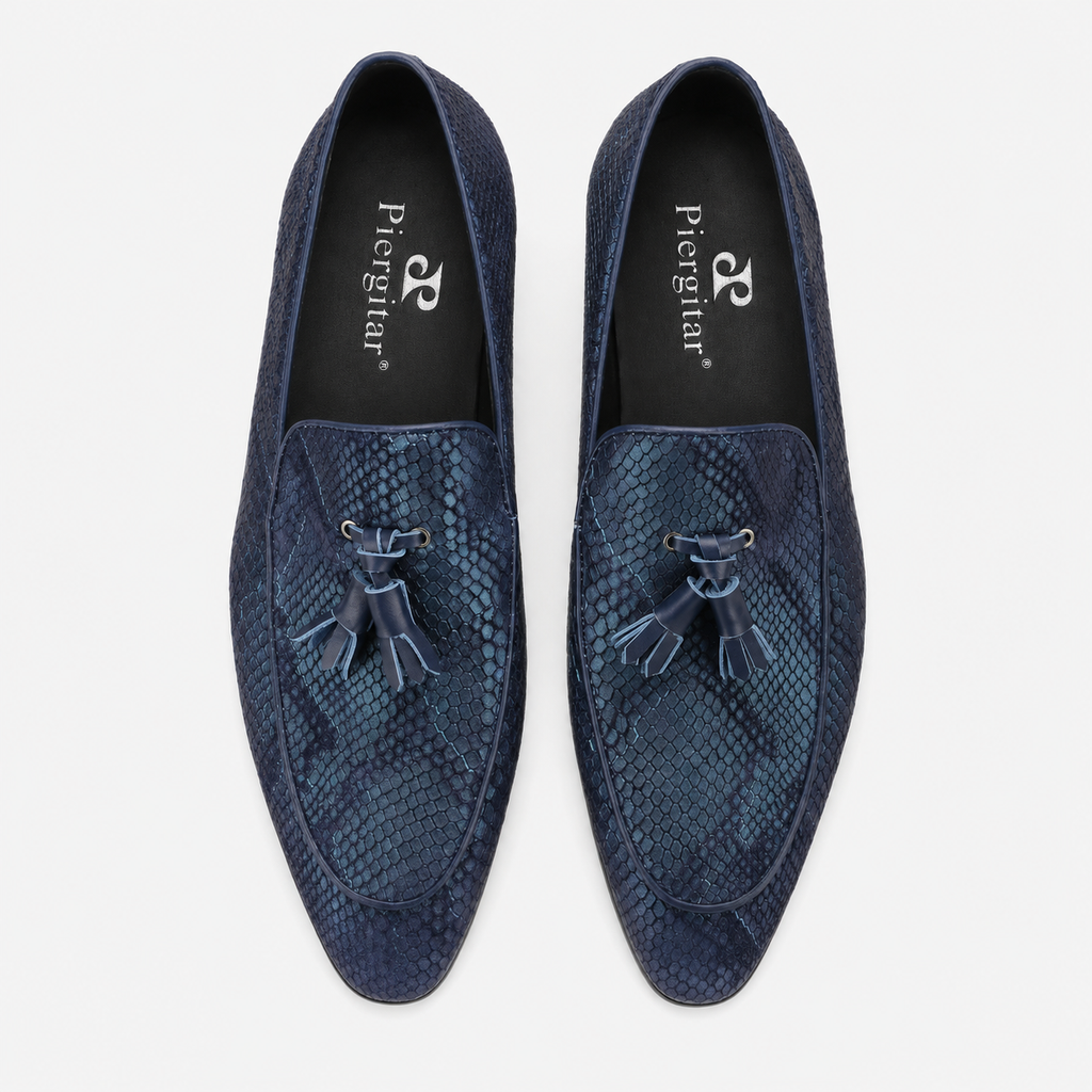 Mens Suede Tassel Loafers – Handmade Smoking Shoes in 5 Colours