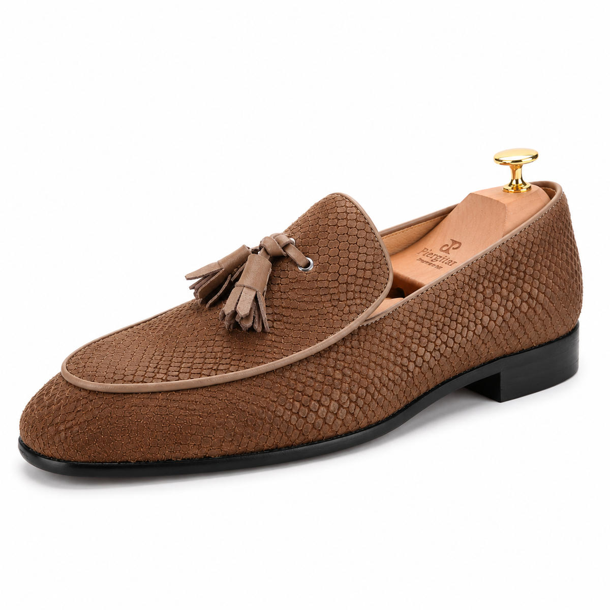 Mens Suede Tassel Loafers – Handmade Smoking Shoes in 5 Colours