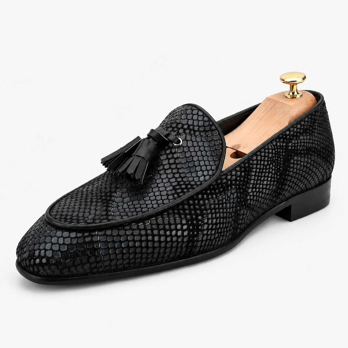 Mens Suede Tassel Loafers – Handmade Smoking Shoes in 5 Colours