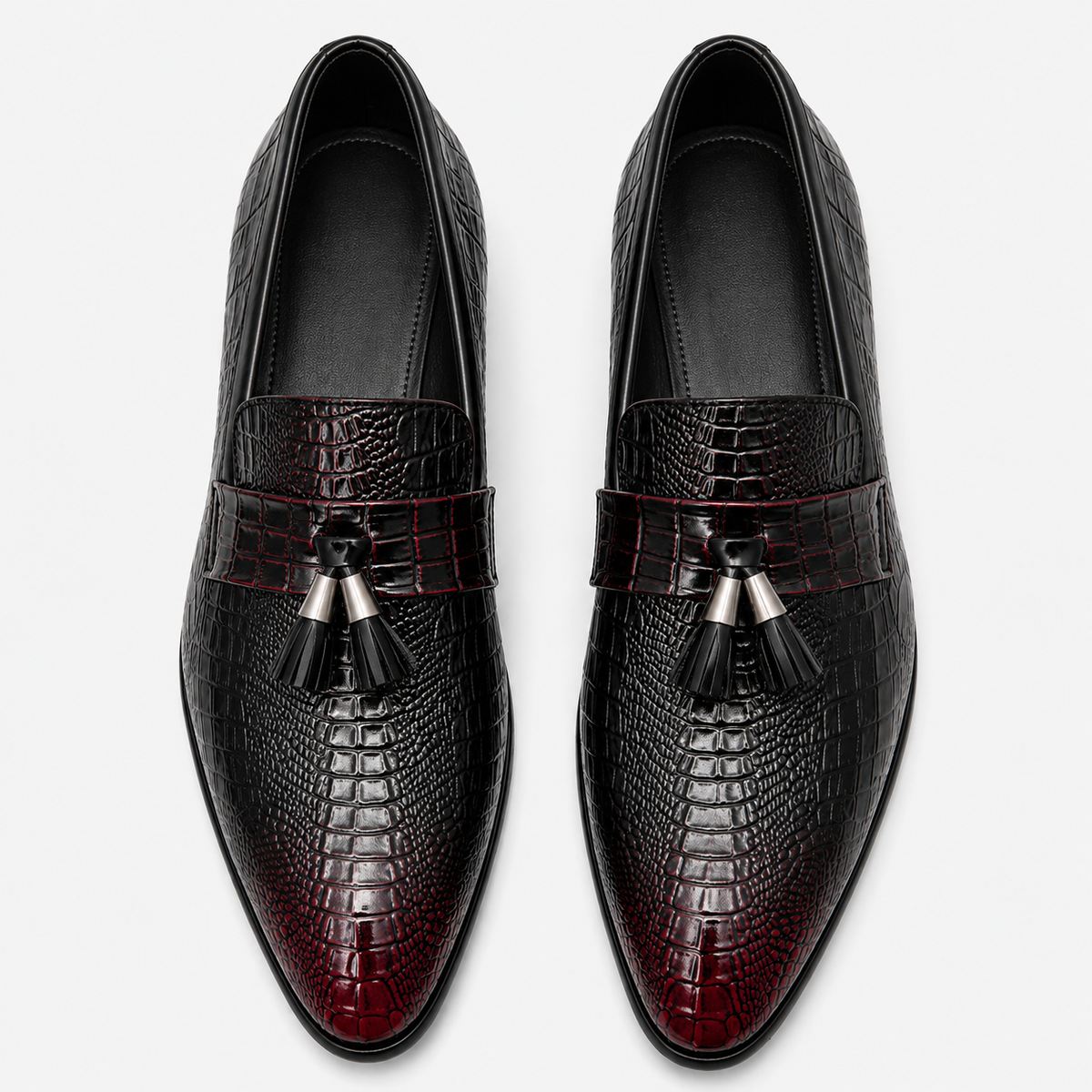 Mens Genuine Leather Tassel Loafers – Soft Casual Outdoor Driving Flat Shoes