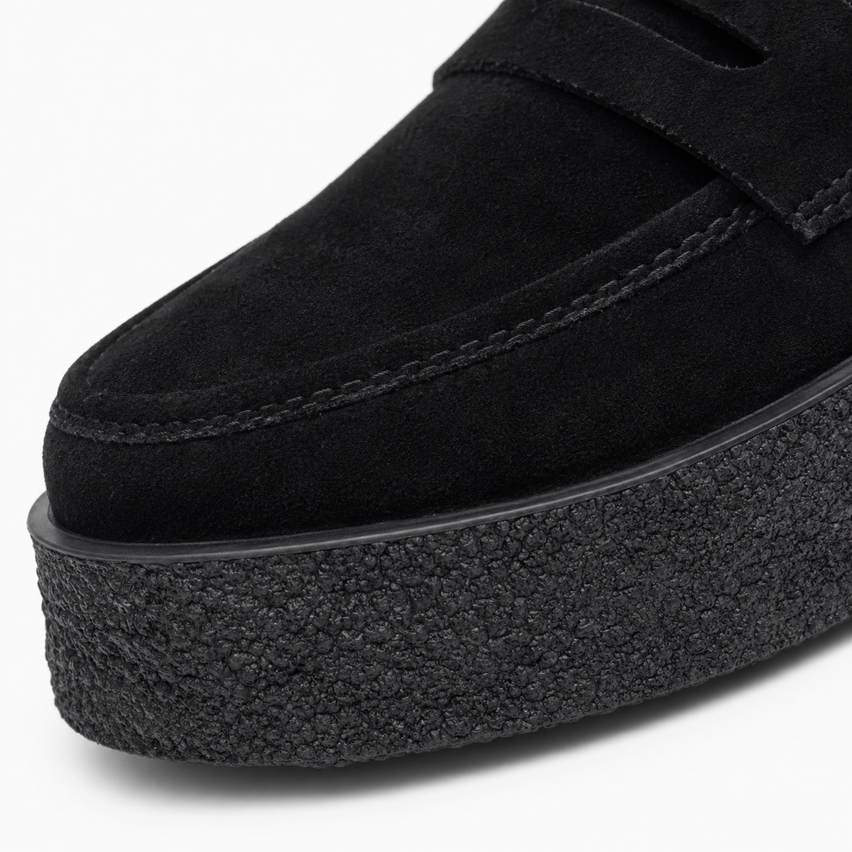 Mens Black Platform Loafers – Lightweight Breathable Casual Slip-On Walking Shoes