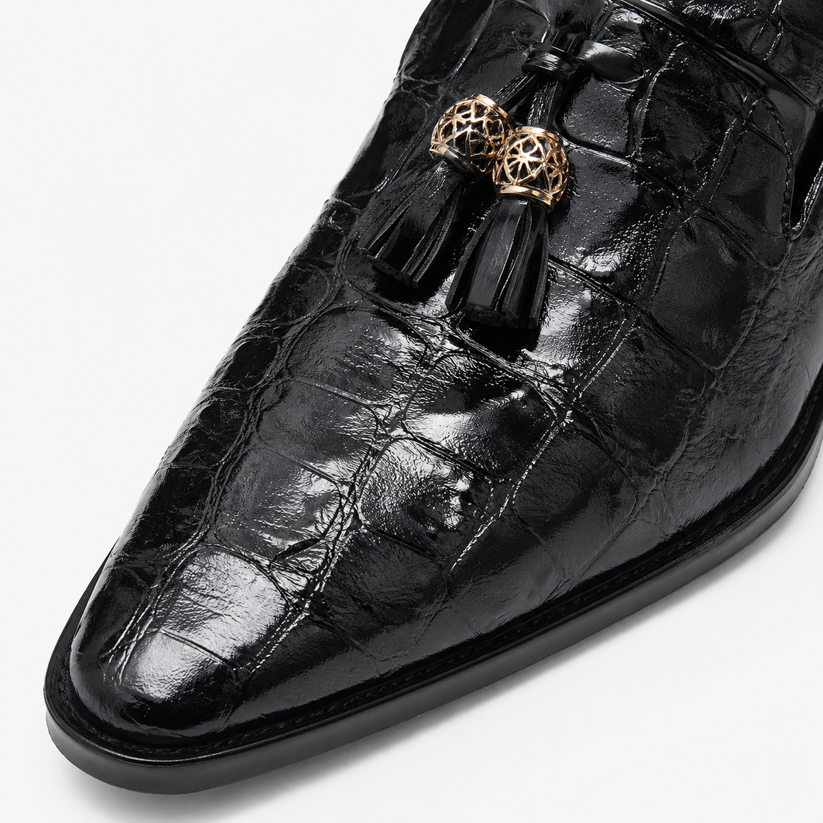 Mens Black Tassel Loafers – Luxury Leather Casual Wedding Office Dress Shoes