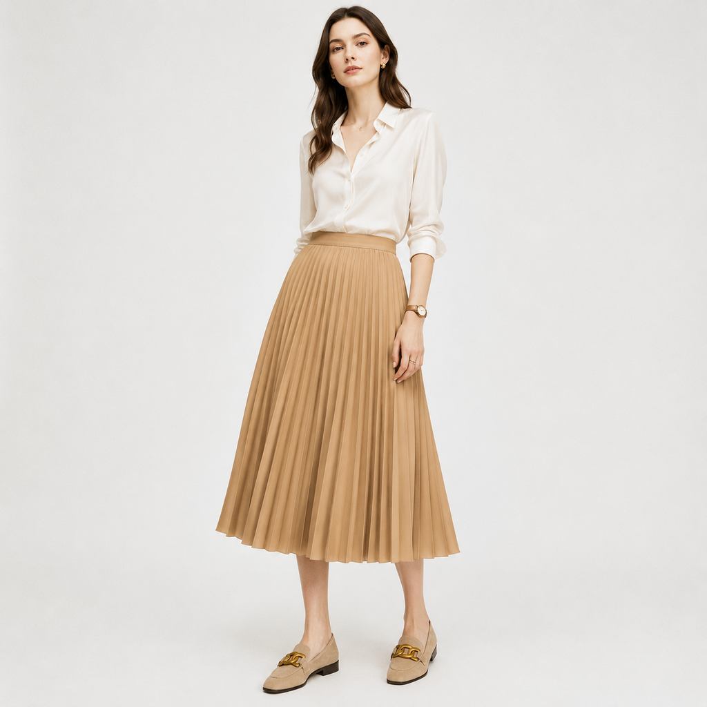 Womens Beige Velvet Chain Loafers – Elegant Flat Casual Work Shoes