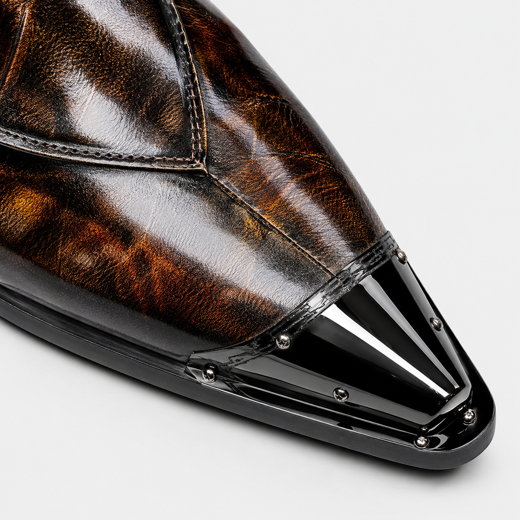 Mens Brown Patent Leather Loafers – Italian Style Slip-On Brown Formal Dress Shoes