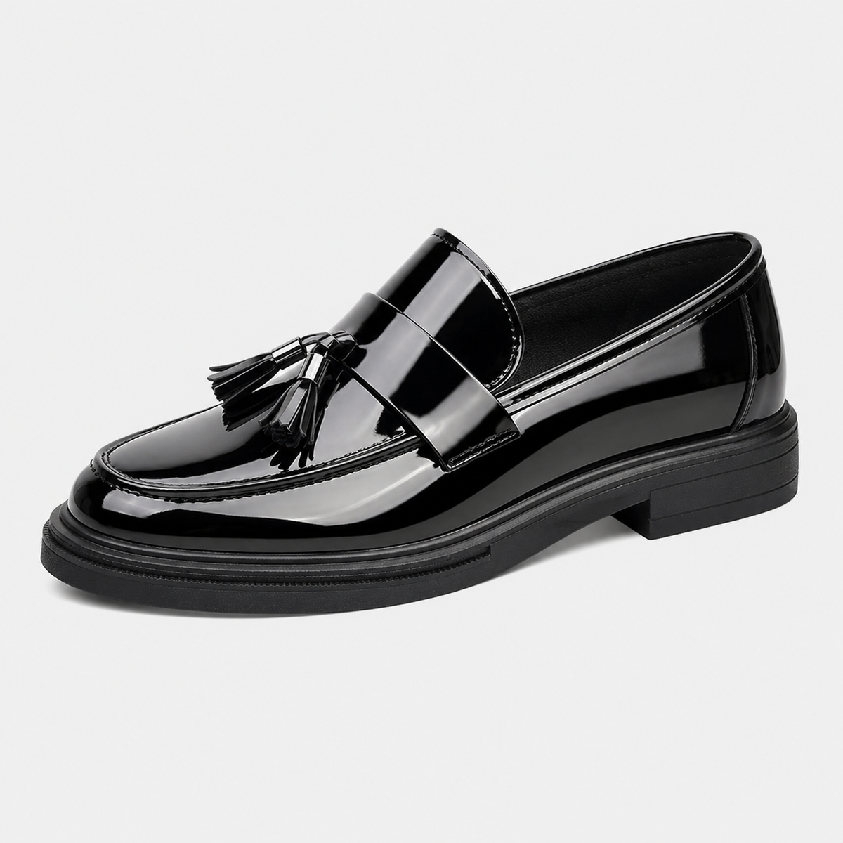 Mens Patent Leather Loafers – Black Business Office Party Wedding Casual Shoes