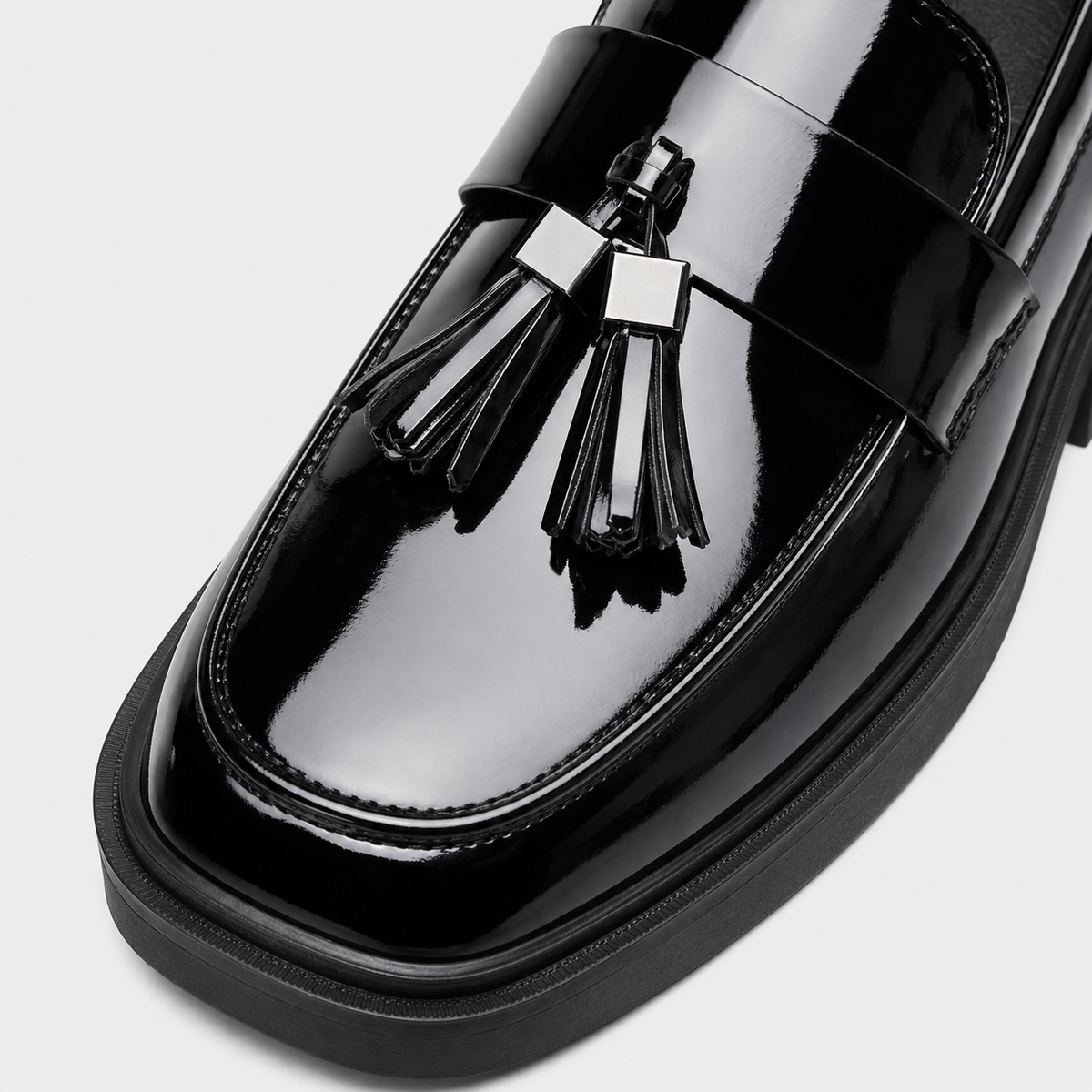 Mens Patent Leather Loafers – Black Business Office Party Wedding Casual Shoes