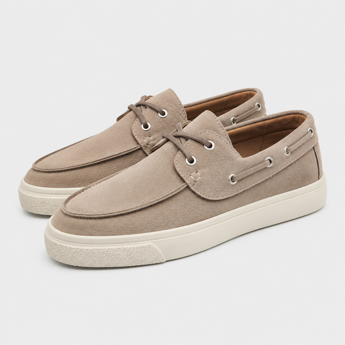 Mens Handmade Suede Genuine Leather Loafers – Casual Flat Slip-On Moccasin Shoes