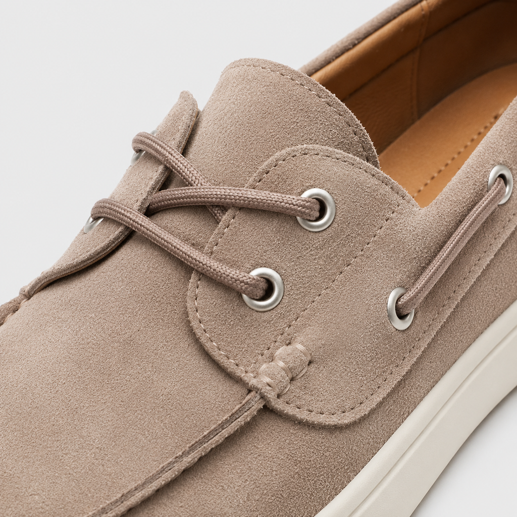 Mens Handmade Suede Genuine Leather Loafers – Casual Flat Slip-On Moccasin Shoes