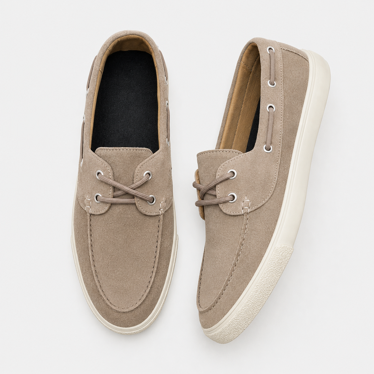 Mens Handmade Suede Genuine Leather Loafers – Casual Flat Slip-On Moccasin Shoes