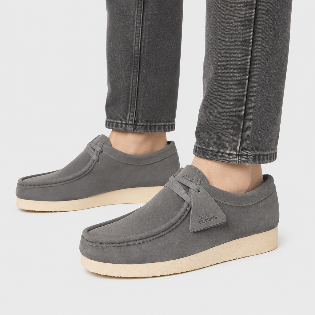 Mens Grey Suede Loafers – Lightweight Comfortable Casual Slip-On Shoes