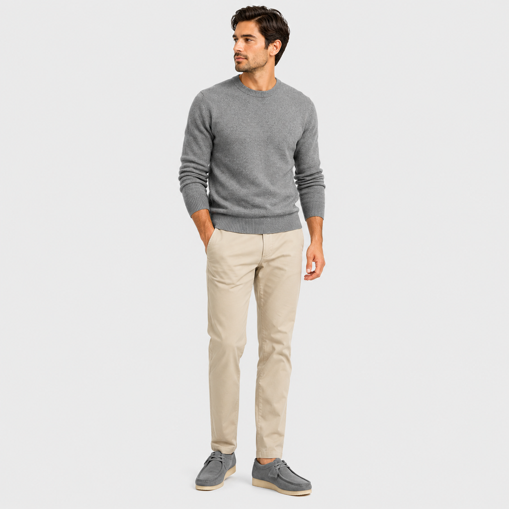 Mens Grey Suede Loafers – Lightweight Comfortable Casual Slip-On Shoes