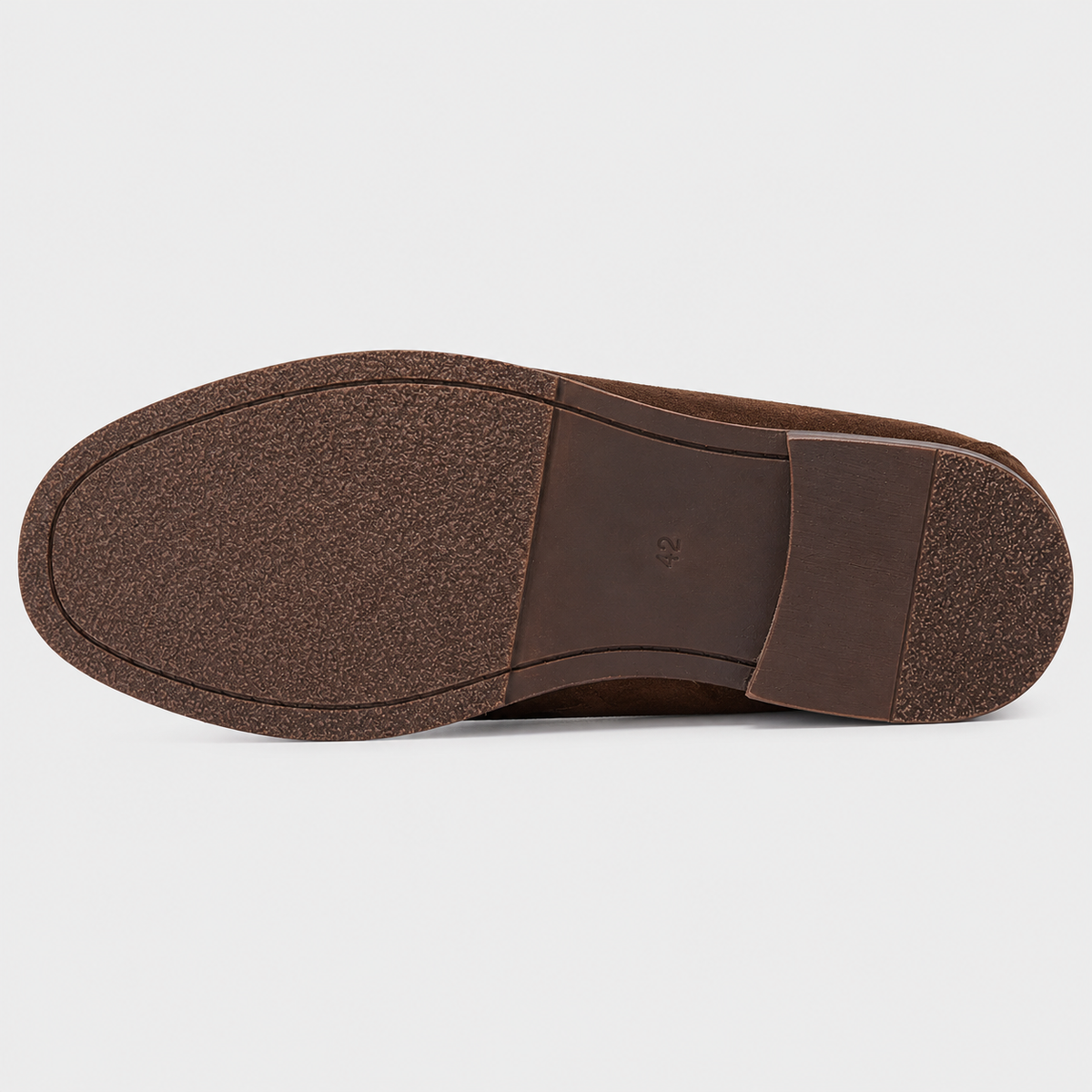 Mens Brown Cow Suede Genuine Leather Loafers – British Style Casual Walking Driving Shoes