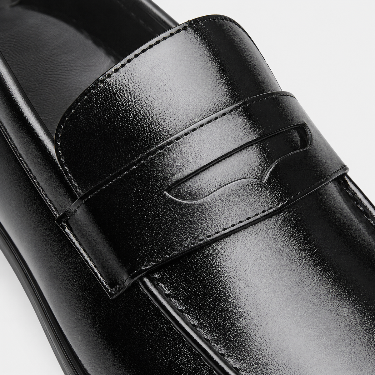 Men's Leather Dress Loafers – Black Classic Business Casual Formal Party Shoes