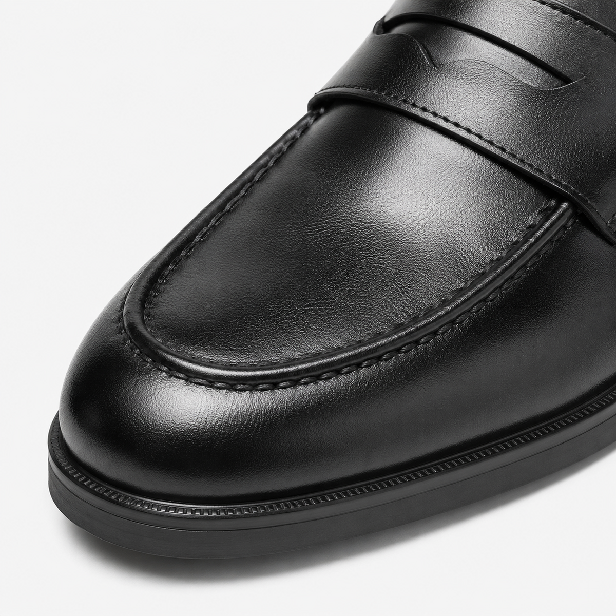 Men's Leather Dress Loafers – Black Classic Business Casual Formal Party Shoes