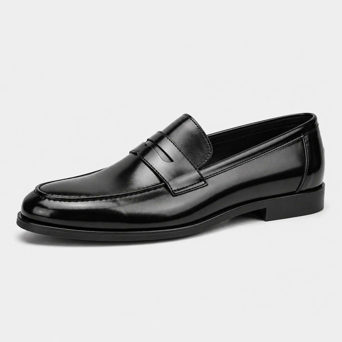 Men's Leather Dress Loafers – Black Classic Business Casual Formal Party Shoes