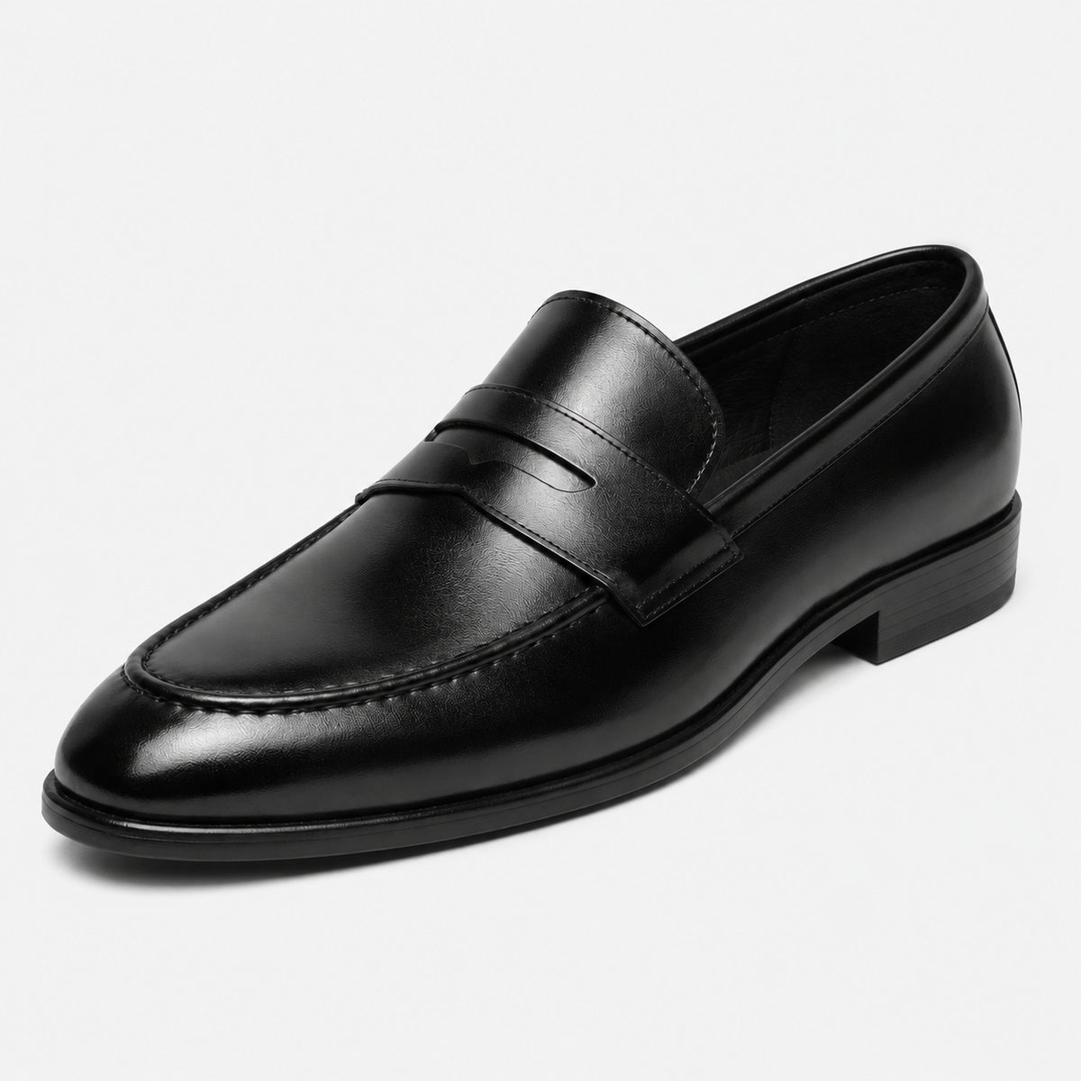 Men's Leather Dress Loafers – Black Classic Business Casual Formal Party Shoes