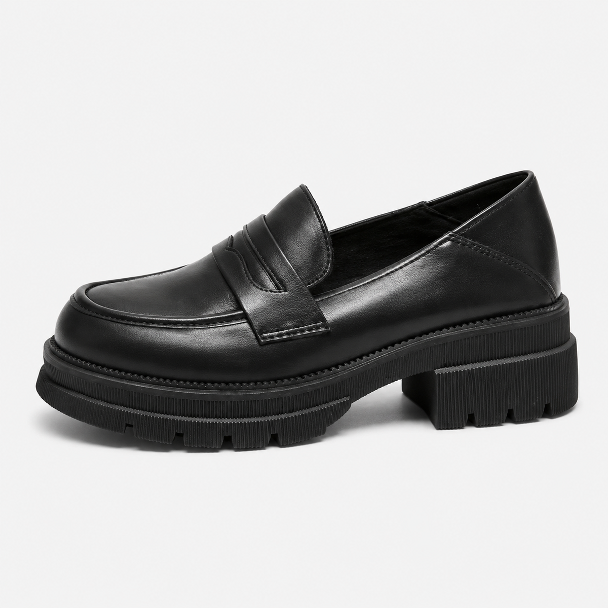 Women's Brown Platform Loafers Black – British Style Espadrilles for Daily & Commuting Wear