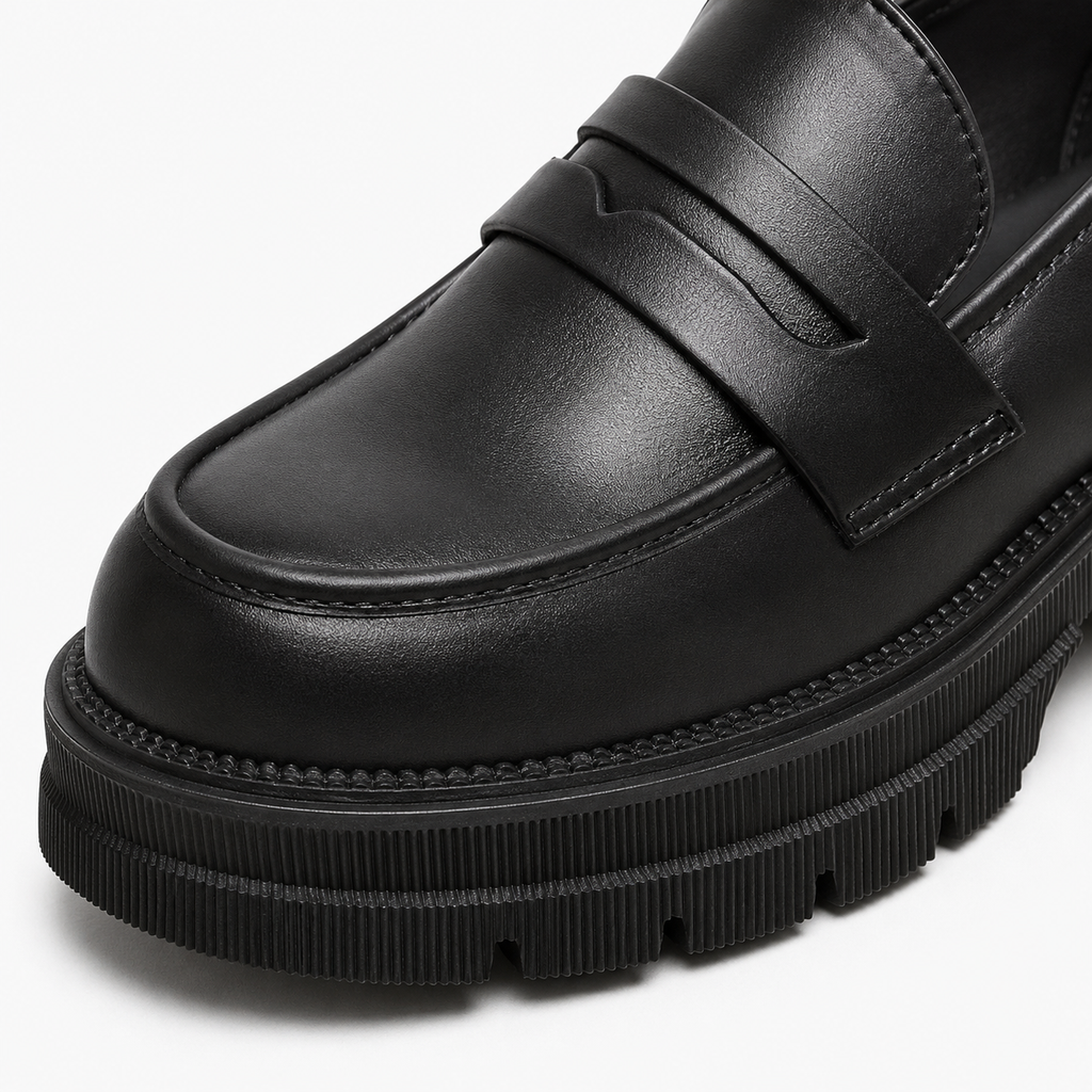 Women's Brown Platform Loafers Black – British Style Espadrilles for Daily & Commuting Wear