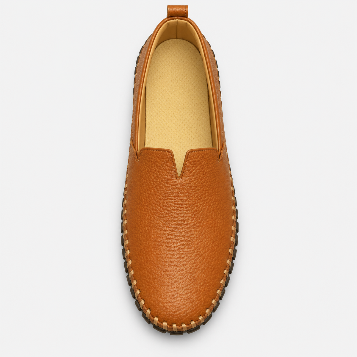 Men's Genuine Leather Loafers – Black Breathable Formal Italian Style Driving Shoes