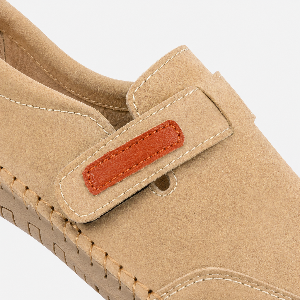 Handmade Beige Leather Women Shoes Casual Comfortable Slip on Loafers Women Leather Shoes Moccasins Walking Shoes Summer Direct Sales