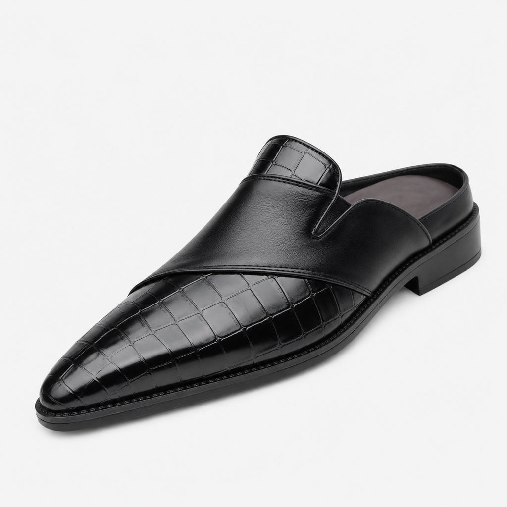 Mens Black Breathable Business Loafers – British Style Soft Sole Casual Slip-On