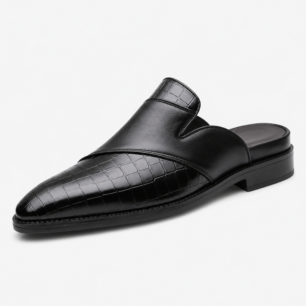 Mens Black Breathable Business Loafers – British Style Soft Sole Casual Slip-On