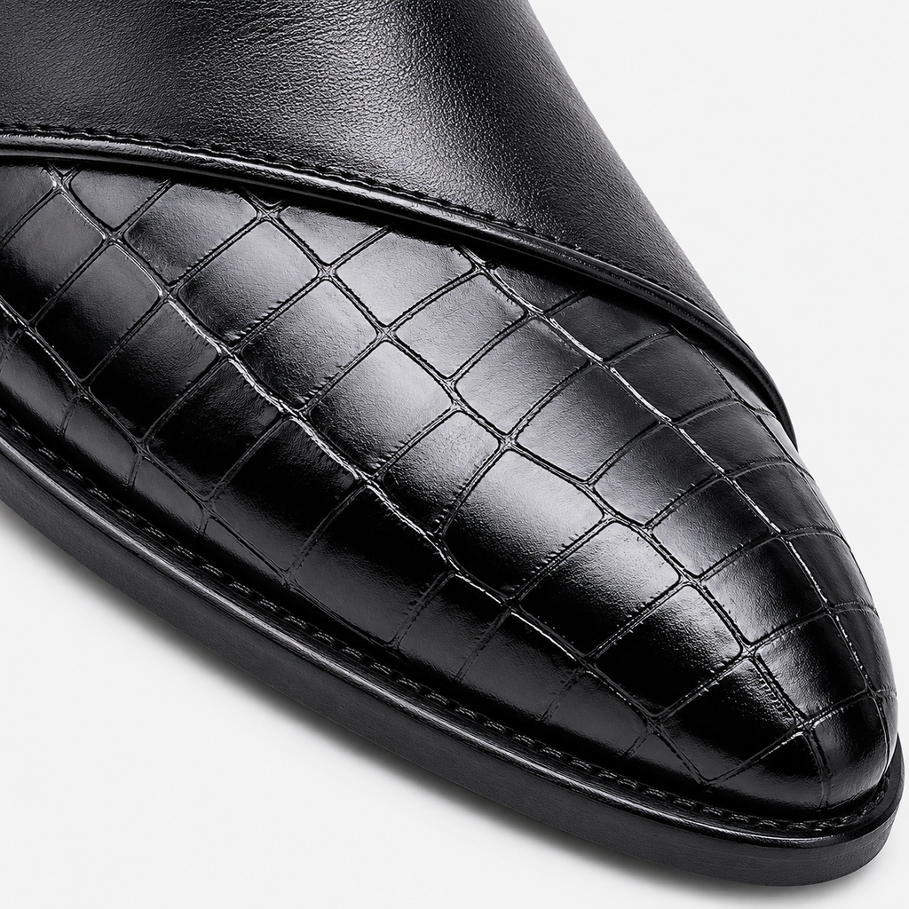 Mens Black Breathable Business Loafers – British Style Soft Sole Casual Slip-On