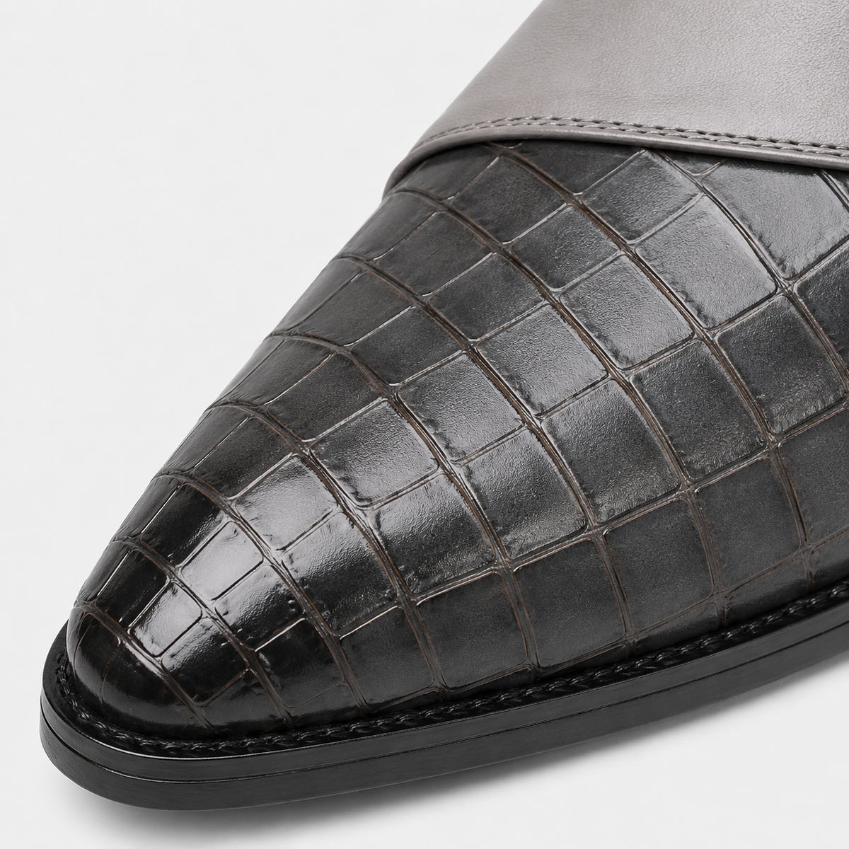 Mens Grey Breathable Business Loafers – British Style Soft Sole Casual Slip-On