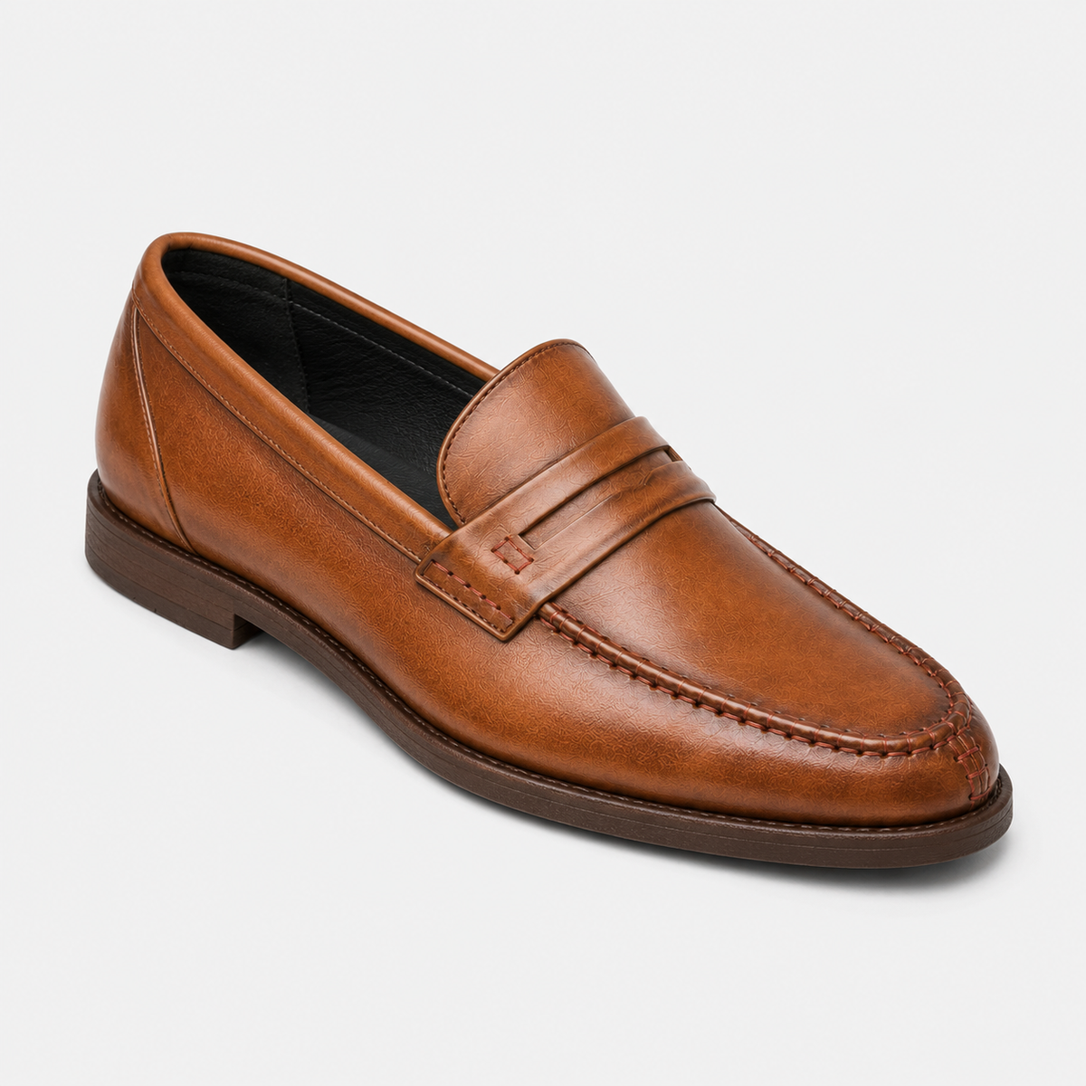 Mens Brown Leather Oxford Loafers – Brand Business Dress Soft Flat Casual Shoes
