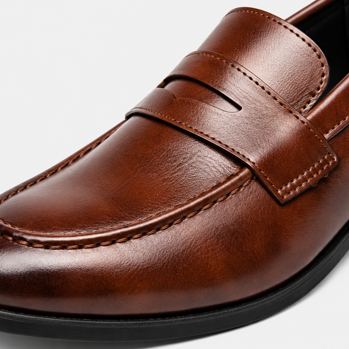 Mens Brown Leather Oxford Loafers – Brand Business Dress Soft Flat Casual Shoes