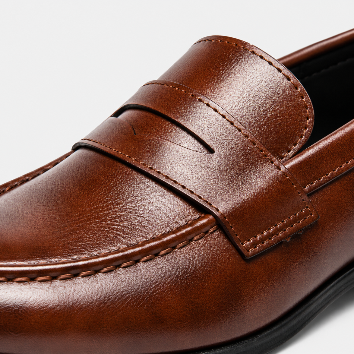 Mens Brown Leather Oxford Loafers – Brand Business Dress Soft Flat Casual Shoes