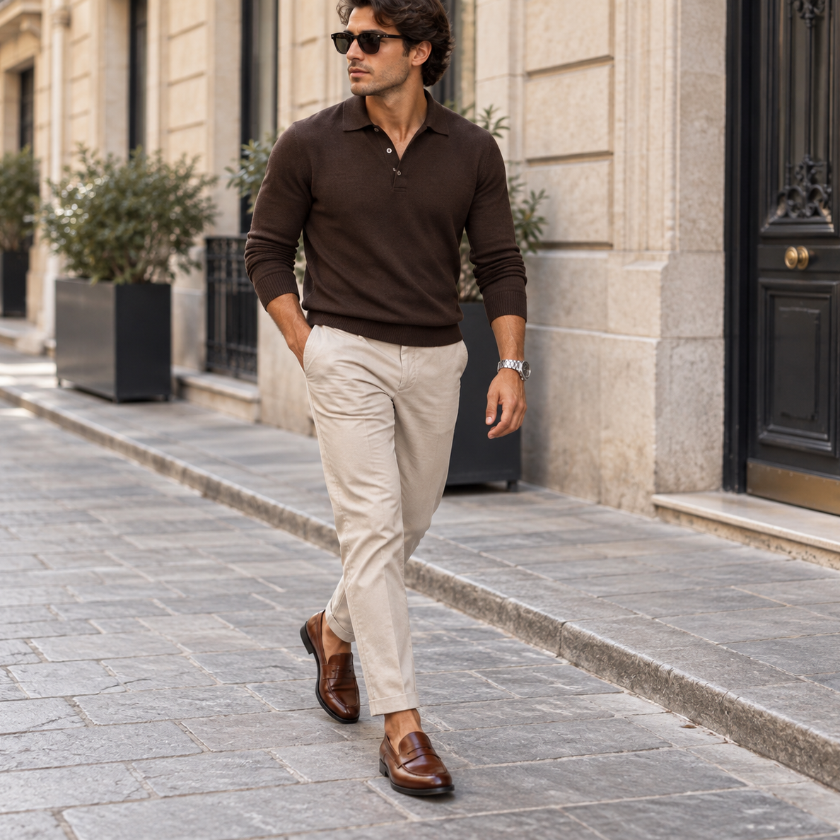 Mens Brown Leather Oxford Loafers – Brand Business Dress Soft Flat Casual Shoes