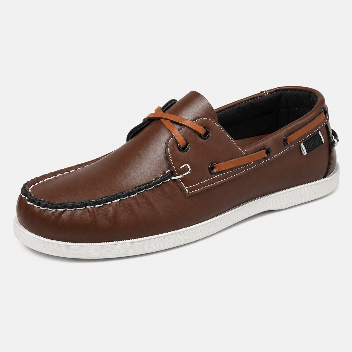 Ma boutique Men's Apron Toe Loafers – Brown Comfortable Slip-On Shoes for Walking & Travel