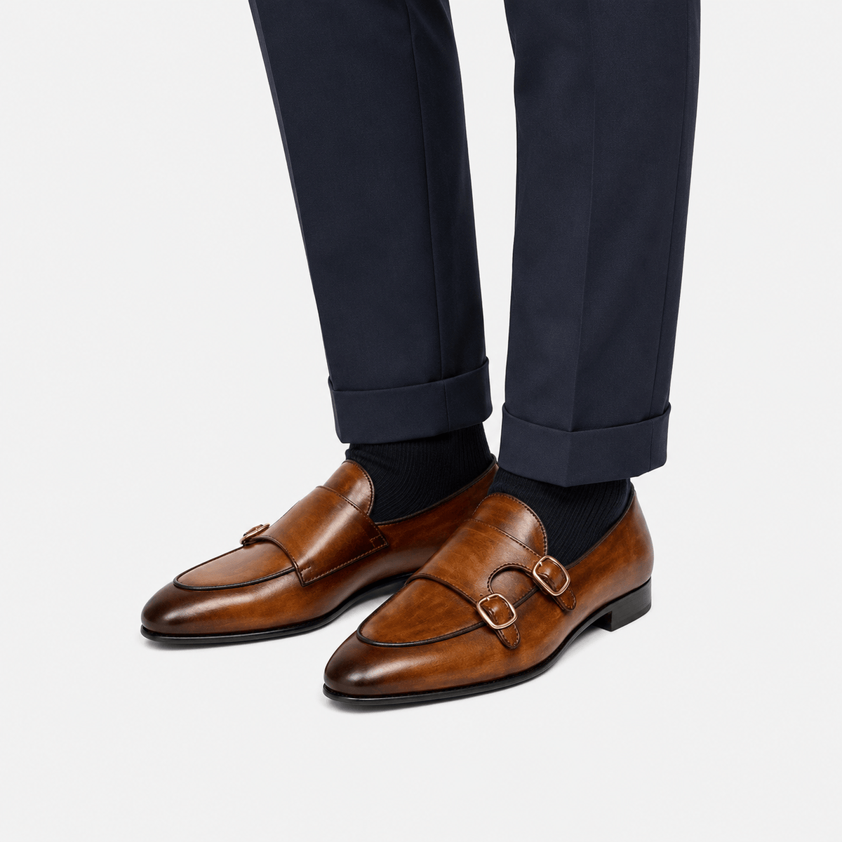 Ma boutique Men's Brown Genuine Leather Loafers Handmade