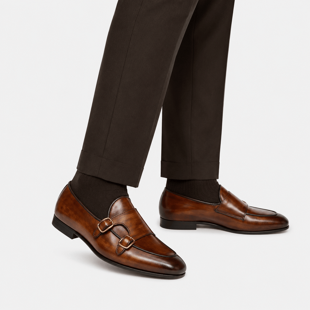 Ma boutique Men's Brown Genuine Leather Loafers Handmade