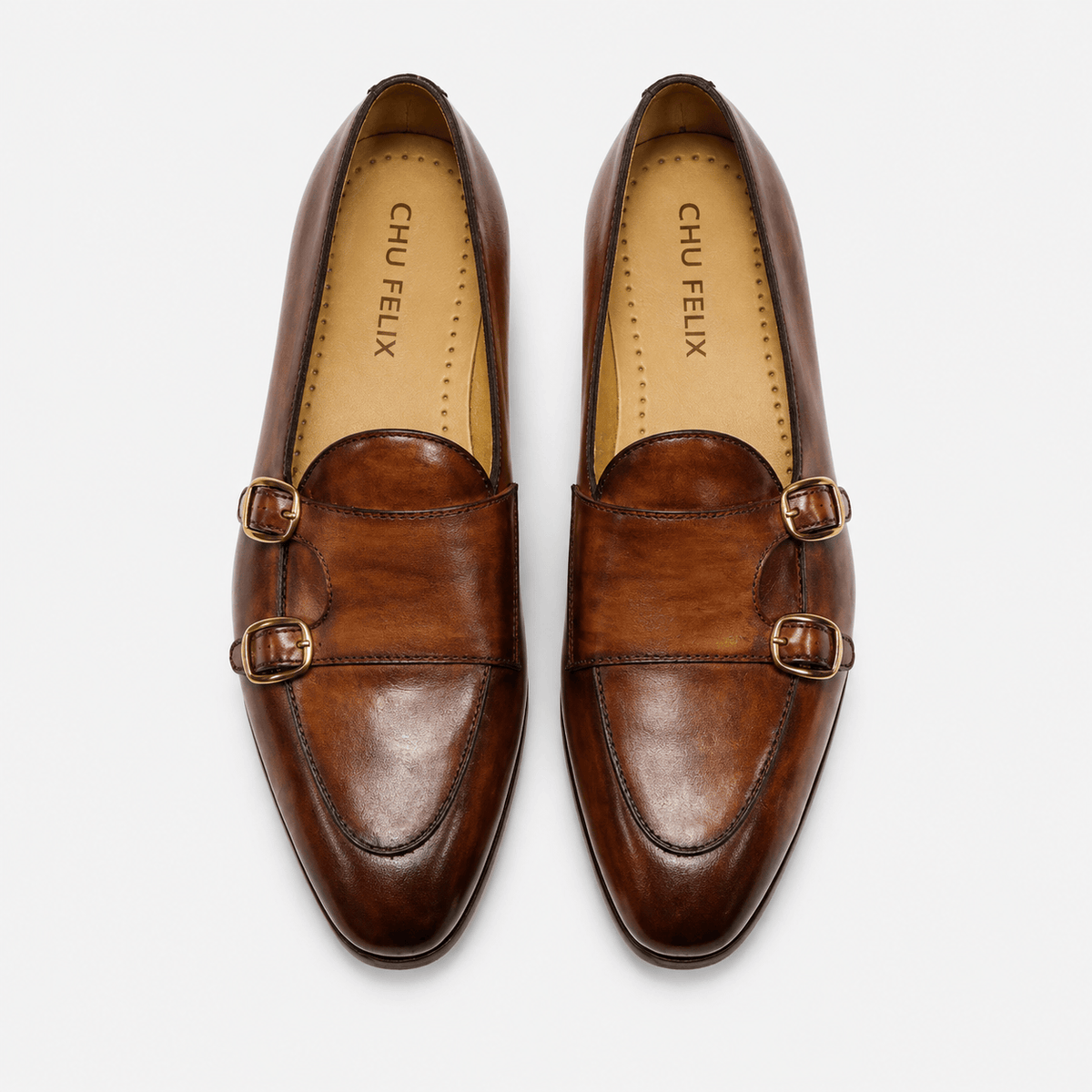 Ma boutique Men's Brown Genuine Leather Loafers Handmade