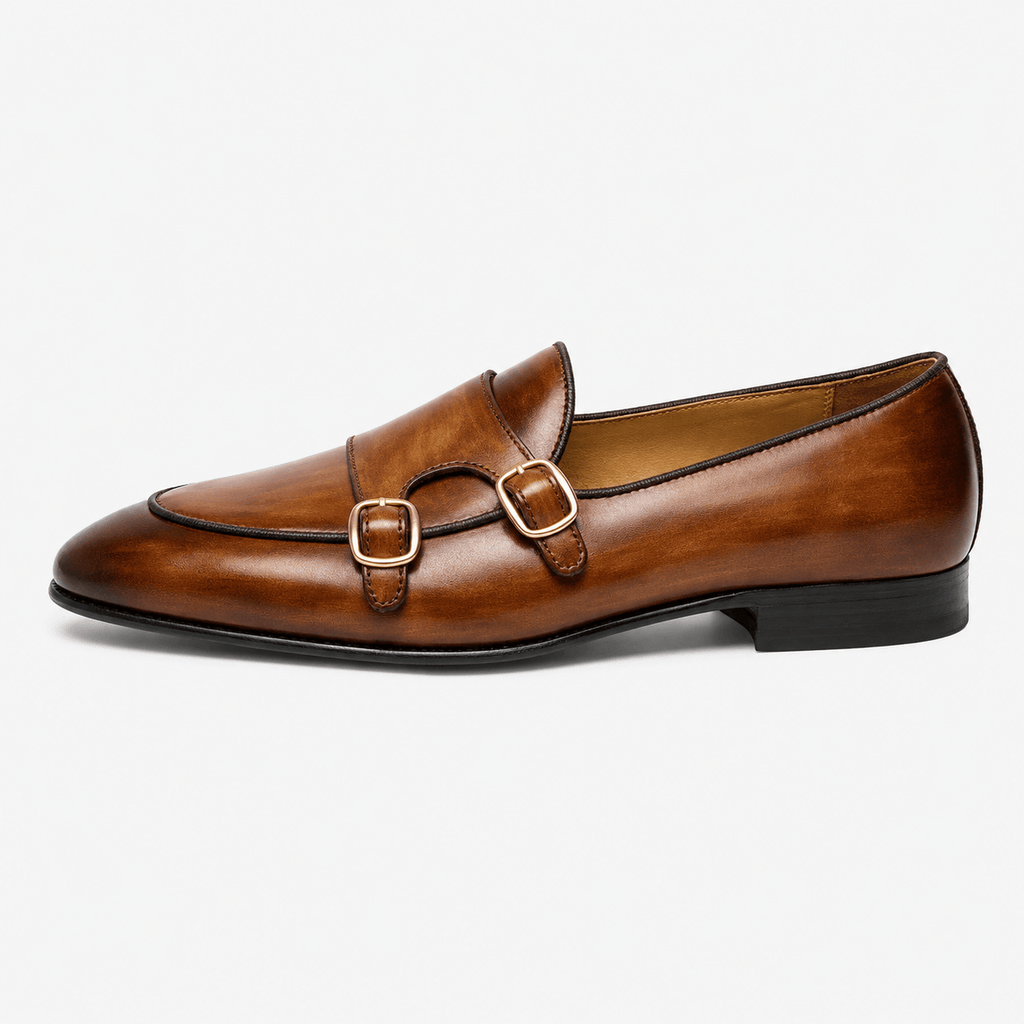 Ma boutique Men's Brown Genuine Leather Loafers Handmade