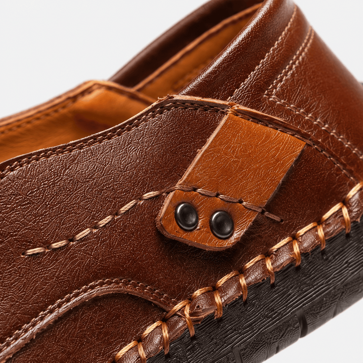 Ma boutique Men's Genuine Leather Italian Loafers – Brown Breathable Handmade Driving Shoes