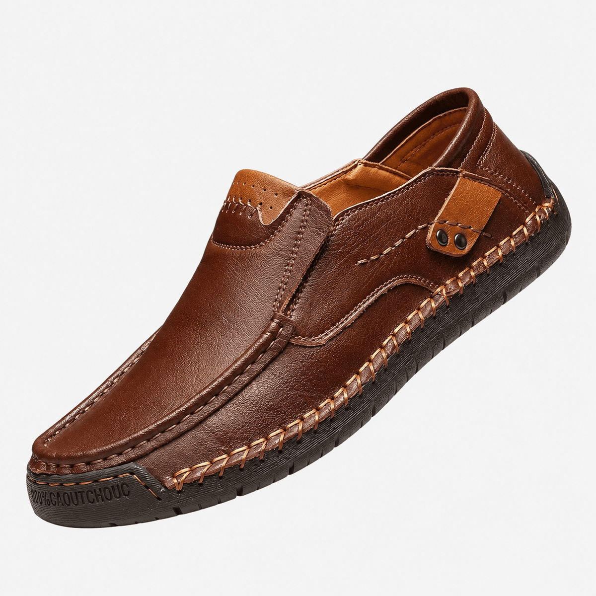 Ma boutique Men's Genuine Leather Italian Loafers – Brown Breathable Handmade Driving Shoes