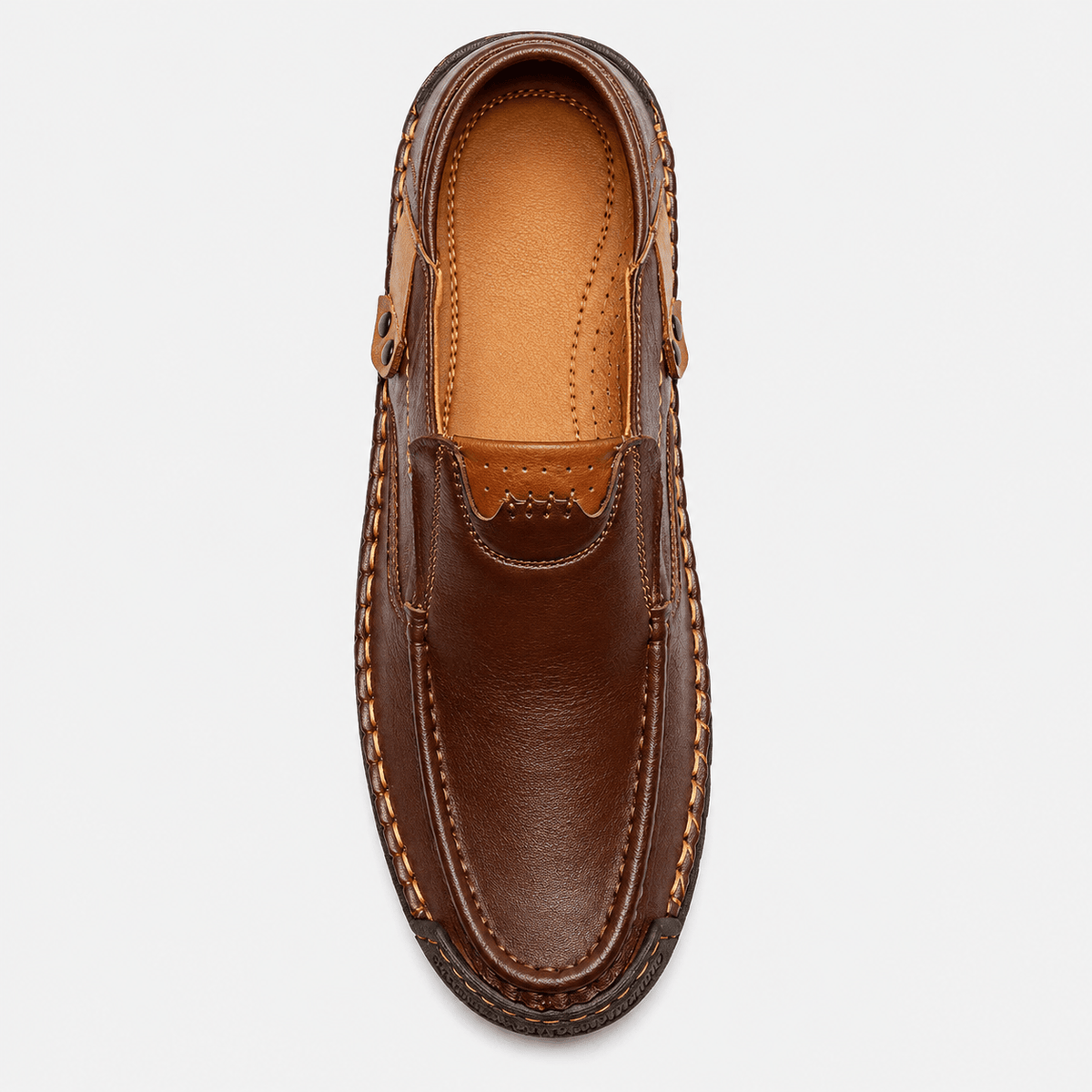 Ma boutique Men's Genuine Leather Italian Loafers – Brown Breathable Handmade Driving Shoes