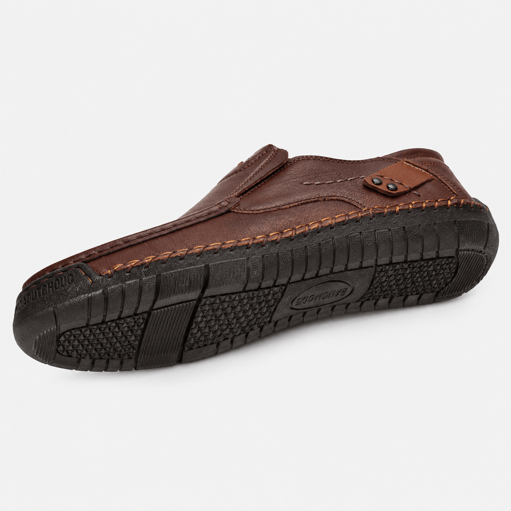 Ma boutique Men's Genuine Leather Italian Loafers – Brown Breathable Handmade Driving Shoes