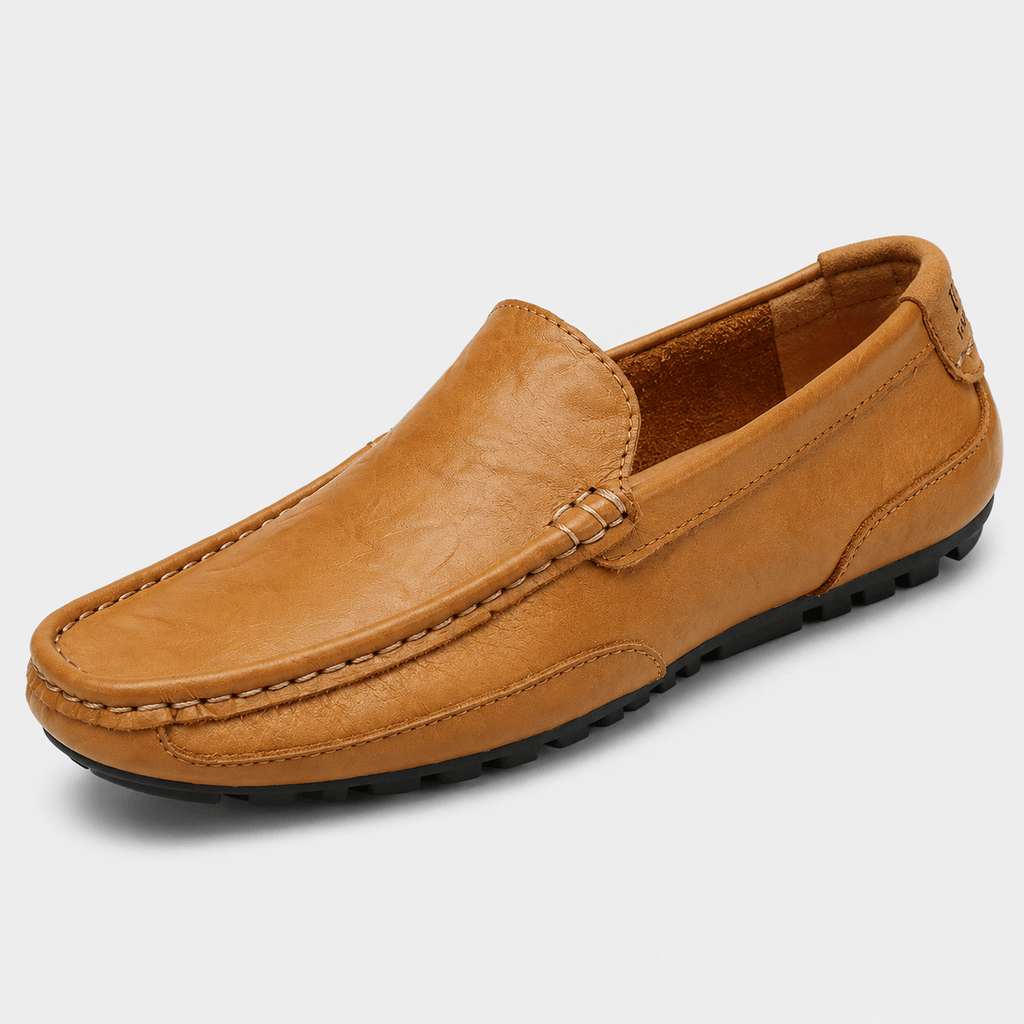 Ma boutique Men's Genuine Leather Loafers – Black Breathable Formal Italian Style Driving Shoes