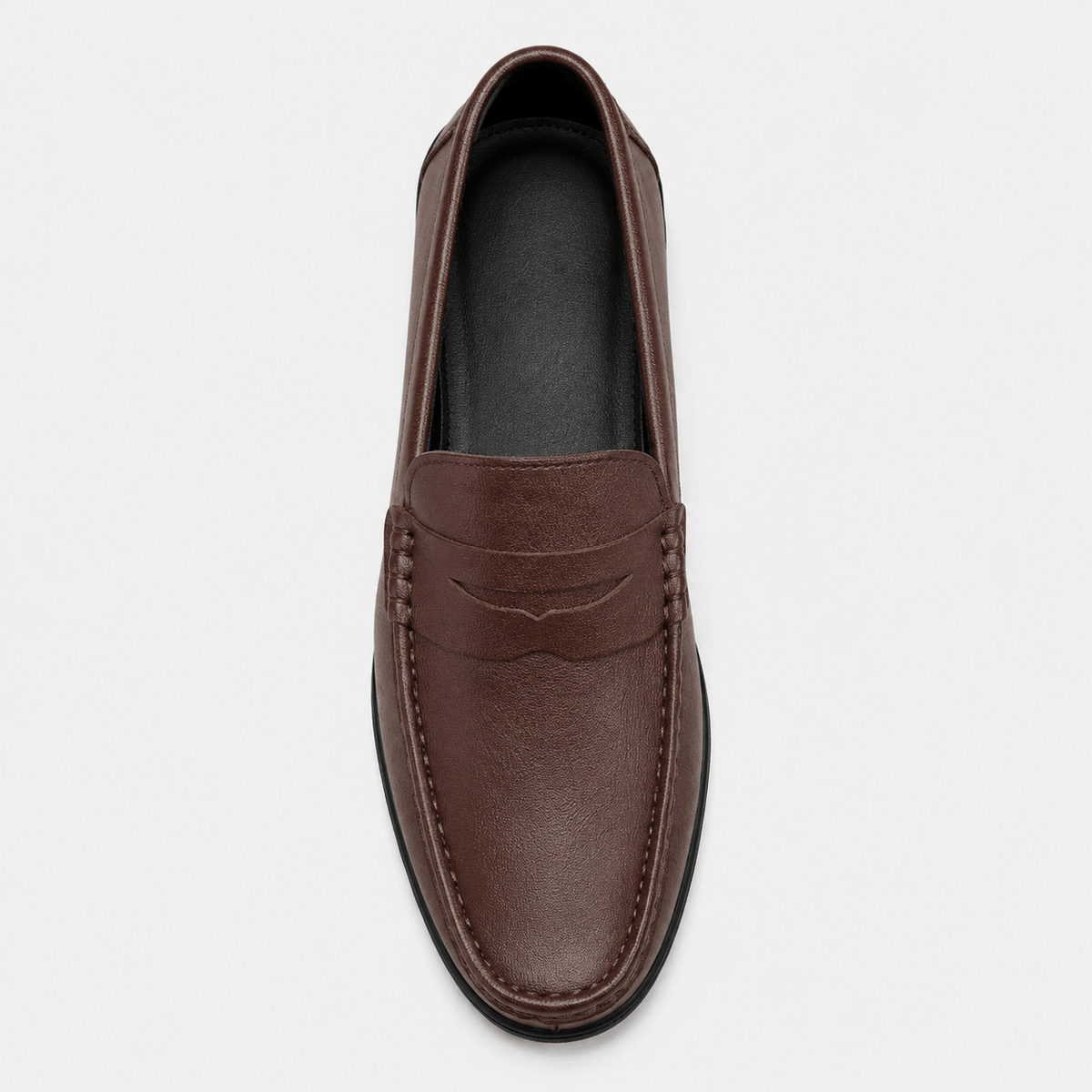 Ma boutique Men's Genuine Leather Loafers – Brown Luxury Formal Dress Slip-On Shoes