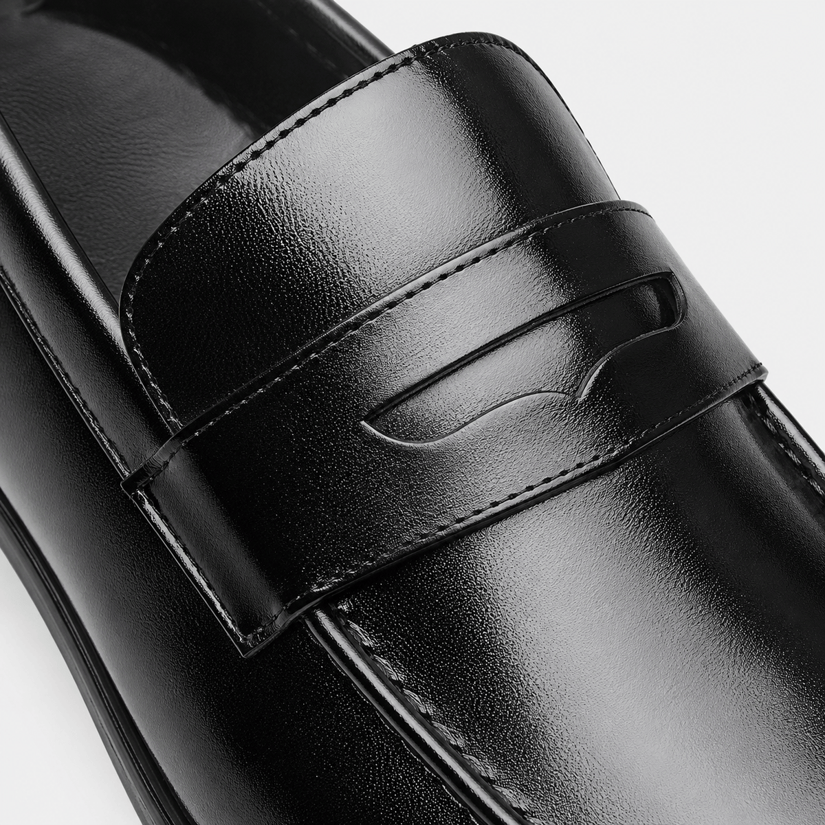 Ma boutique Men's Leather Dress Loafers – Black Classic Business Casual Formal Party Shoes