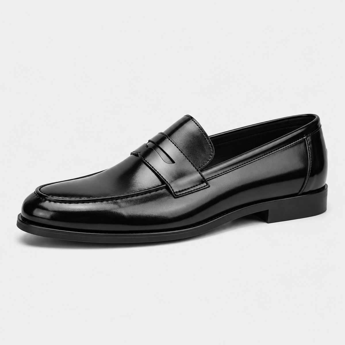 Ma boutique Men's Leather Dress Loafers – Black Classic Business Casual Formal Party Shoes