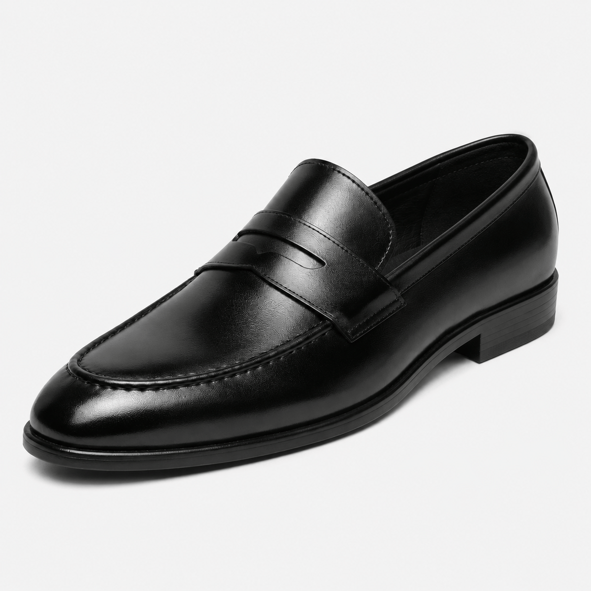 Ma boutique Men's Leather Dress Loafers – Black Classic Business Casual Formal Party Shoes