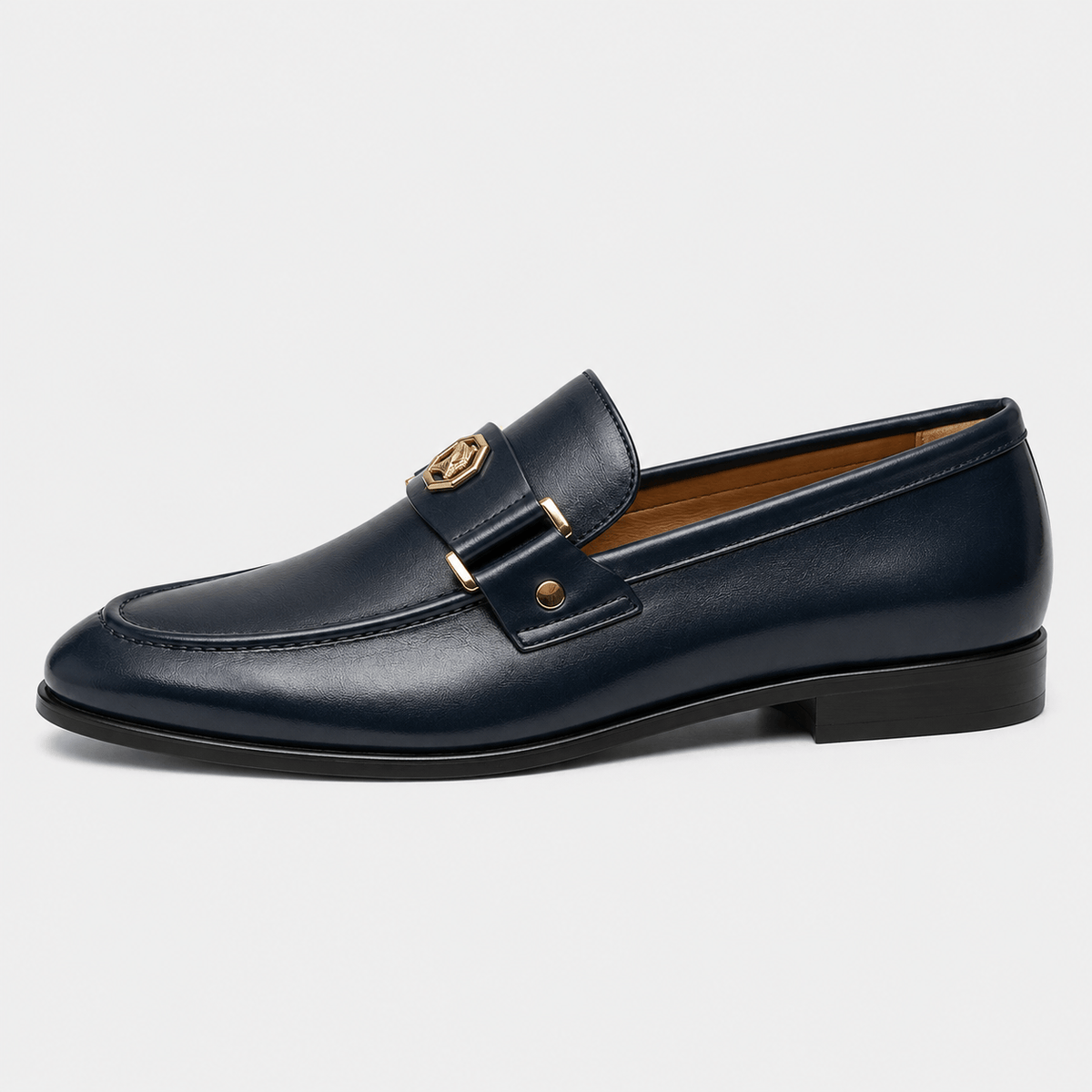 Ma boutique Men's Leather Loafers – Blue Casual Office Driving Slip-On Shoes