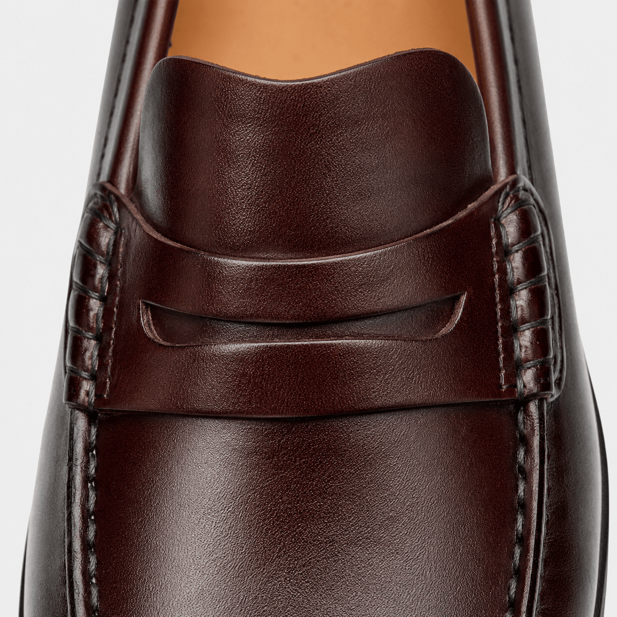 Ma boutique Men's Vintage Calf Leather Loafers – Brown Breathable Slip-On Casual Driving Shoes