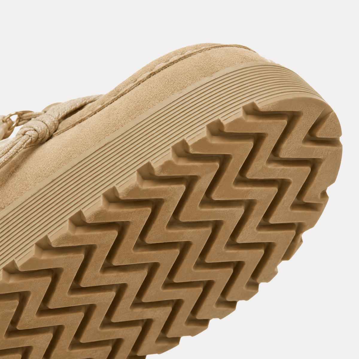 Ma boutique Mens Beige Suede Leather Platform Loafers – Designer Comfortable Casual Slip-On Shoes